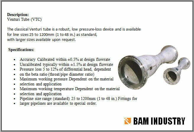 Classical Venturi tube