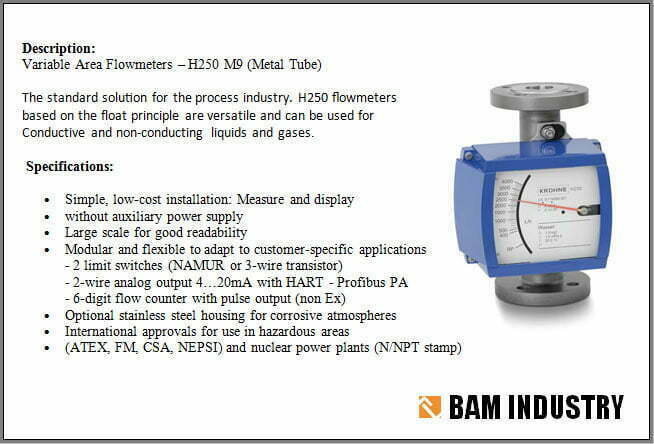 Variable Area Flow Meters Metal Tube